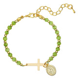 FREE Marbled Miraculous Medal and Cross Bracelet