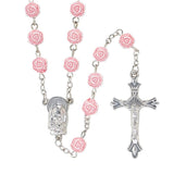 FREE Pink Rose Bead Rosary