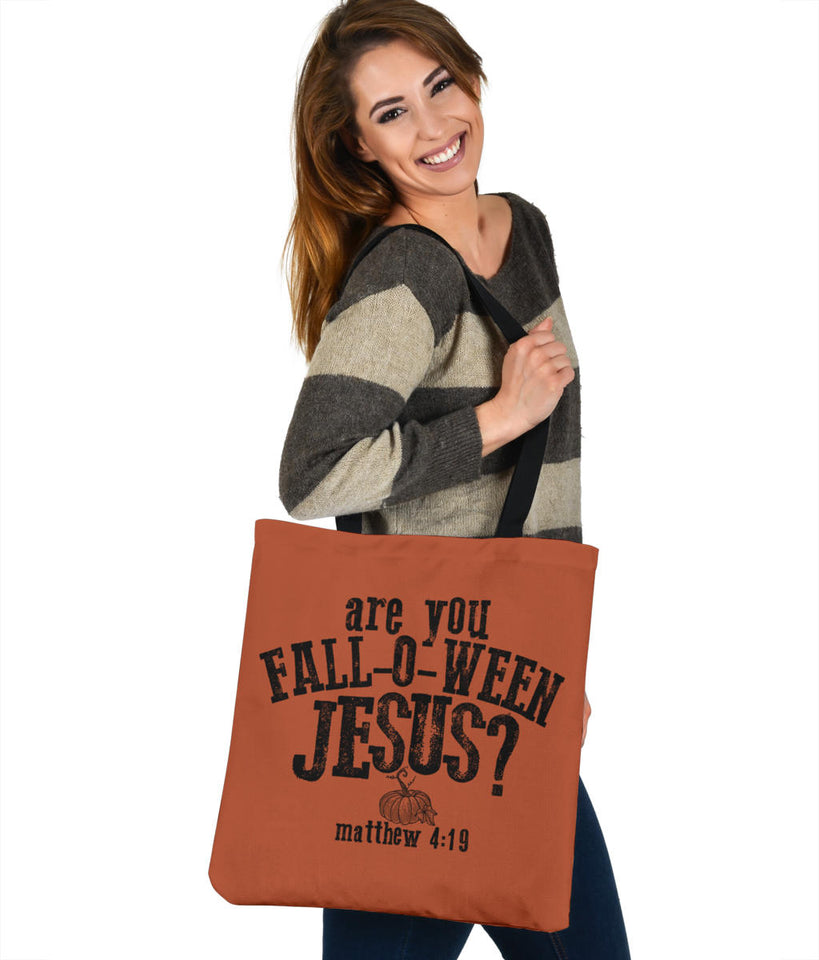 'Fall-O-Ween Jesus' Tote Bag