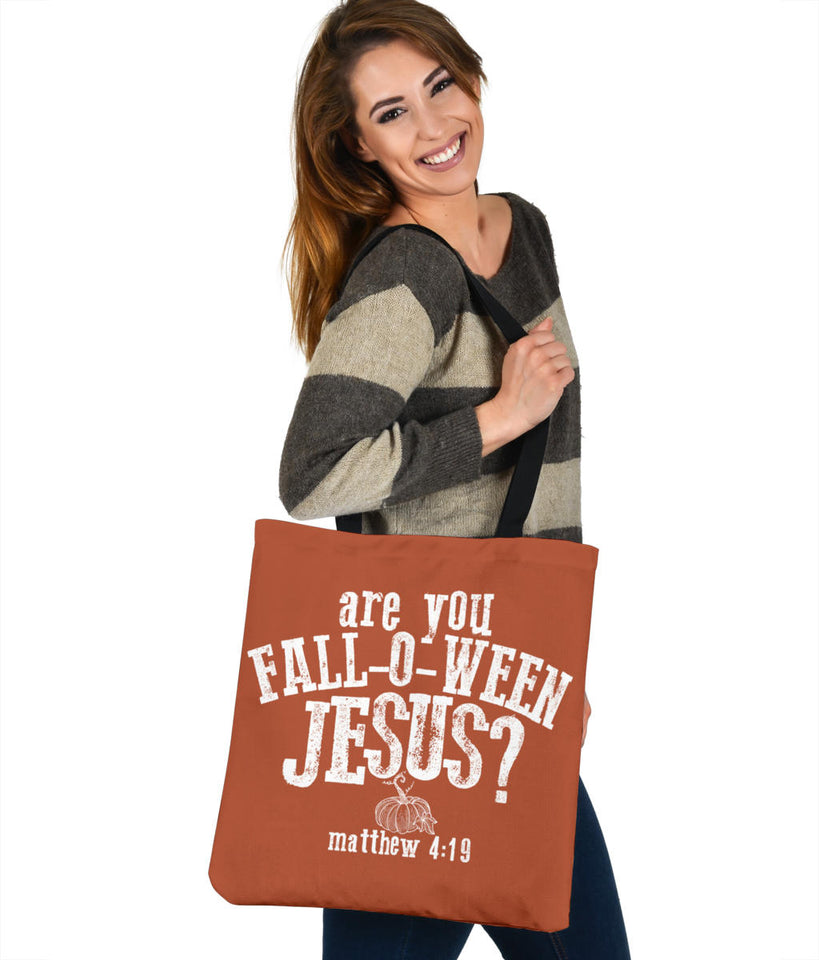 'Fall-O-Ween Jesus' Tote Bag