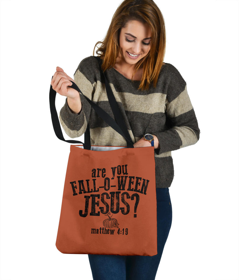 'Fall-O-Ween Jesus' Tote Bag
