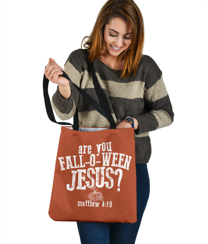 'Fall-O-Ween Jesus' Tote Bag