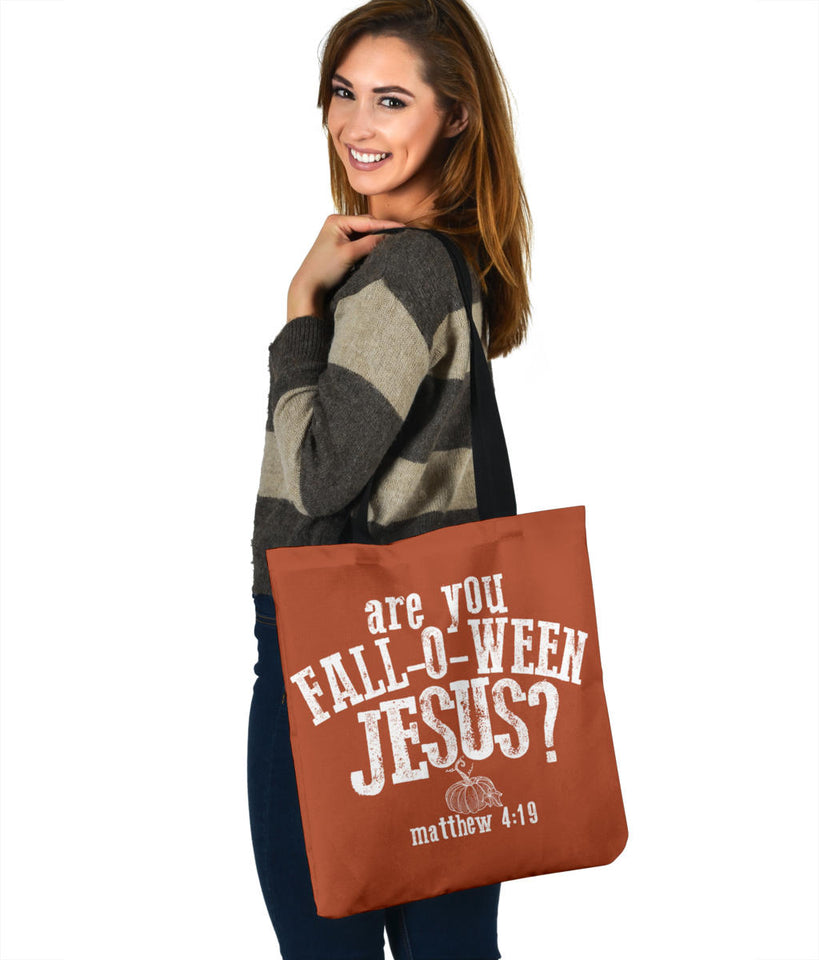 'Fall-O-Ween Jesus' Tote Bag