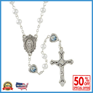 Blessed Mother Pearl and Heart Rosary