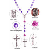 FREE Purple Rose Rosary w/ Lourdes Medal