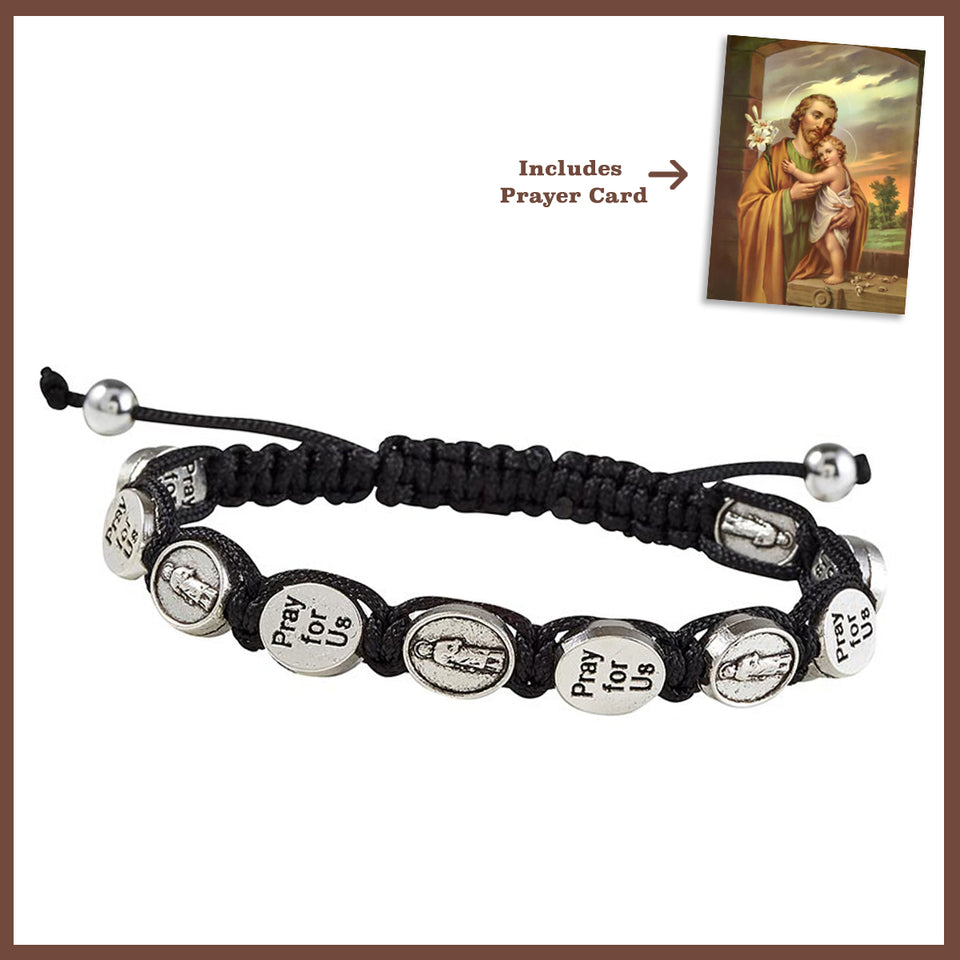 FREE St. Joseph the Worker Macrame Bracelet