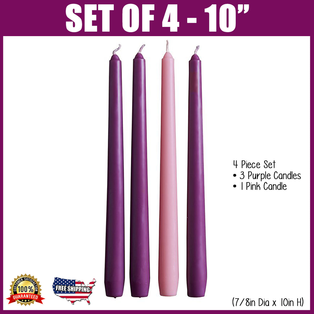 Advent Taper Candle - Set Of 4 - 10