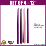Advent Taper Candle - Set Of 4 - 12"