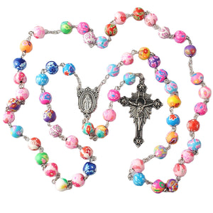 FREE Colorful Flower Bead Rosary