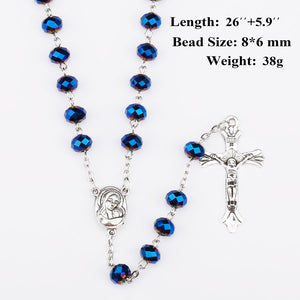 FREE Deep Blue Holy Soil Medal Rosary