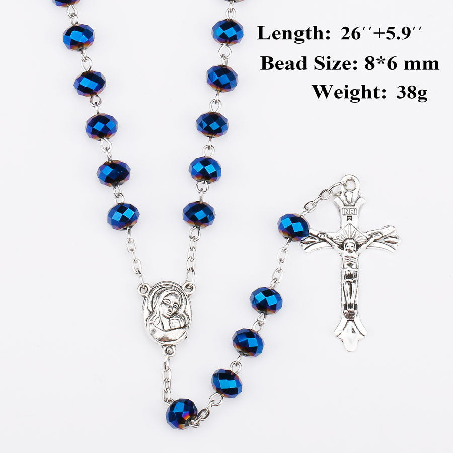 FREE Deep Blue Holy Soil Medal Rosary