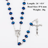 FREE Deep Blue Holy Soil Medal Rosary