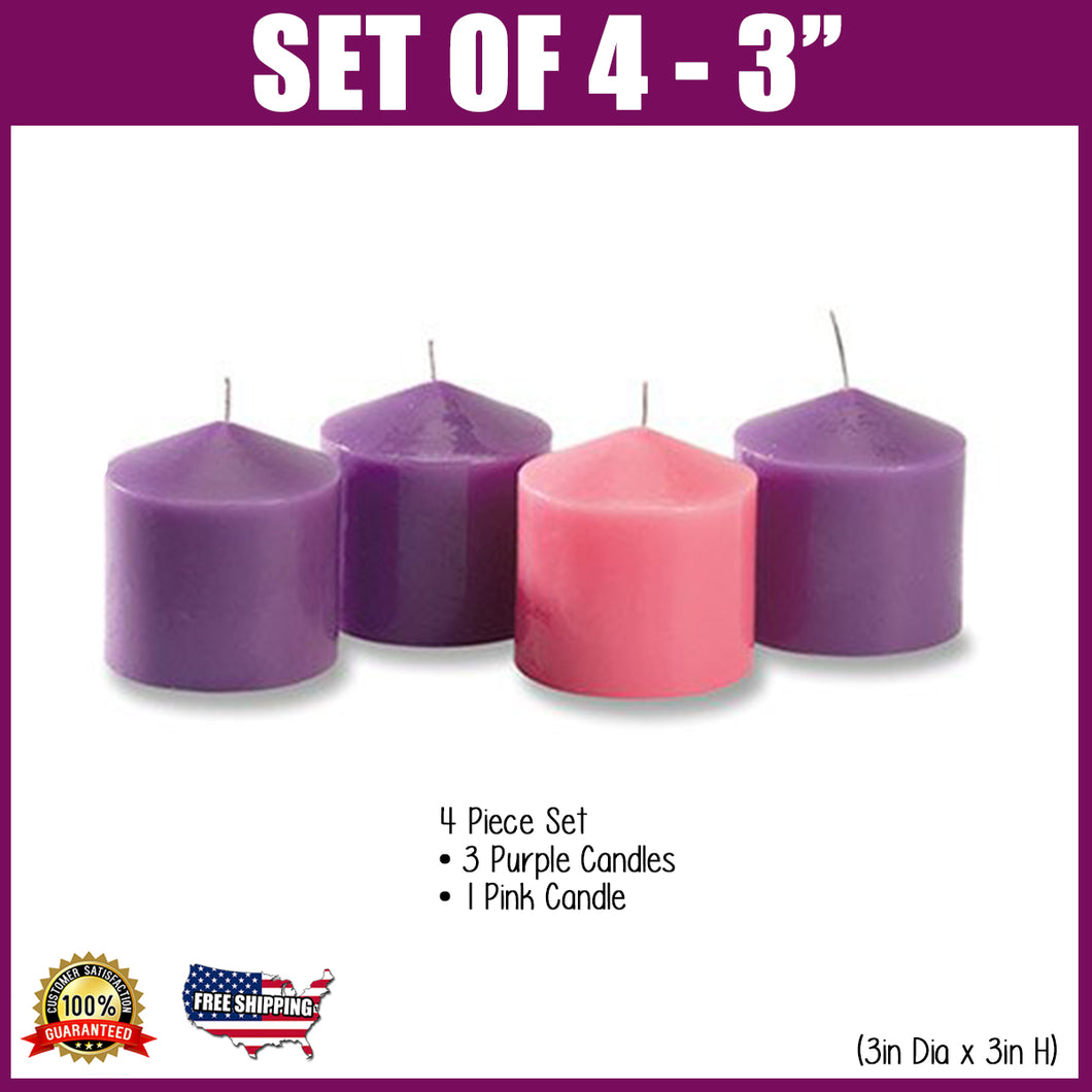 Advent Pillar Candle Set -3