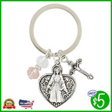 Madonna with Heart Key Chain