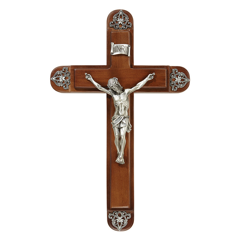 Antique Pewter 15" Sick Call Crucifix