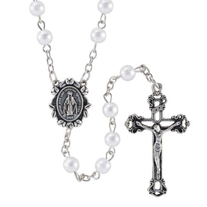 FREE White Pearl Rosary