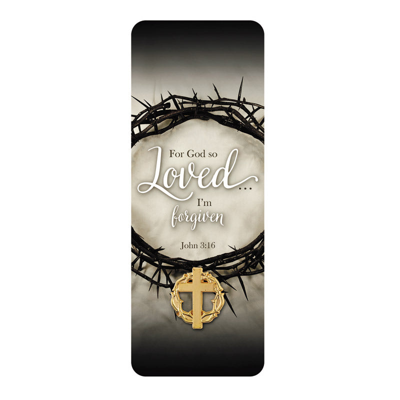 For God So Loved Lapel Pin with Bookmark
