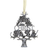 O Come Let Us Adore Him Tree Antique Ornament