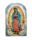 Marco Sevelli Arched Tile Plaque With Stand - Our Lady Of Guadalupe