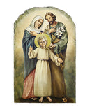 Marco Sevelli Arched Tile Plaque W/ Stand - Holy Family