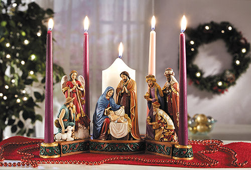 Nativity Advent Candleholder