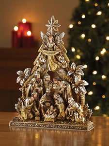 Metallic Nativity Figurine