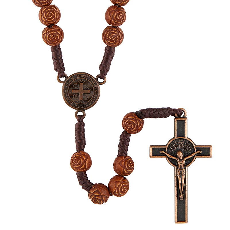 FREE Saint Benedict Rose-Bead Rosary