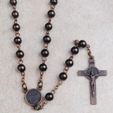 FREE St. Benedict Copper Bead Rosary