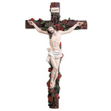 12.5" Wall Crucifix with Roses