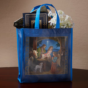 Peace on Earth Nativity Tote Bag