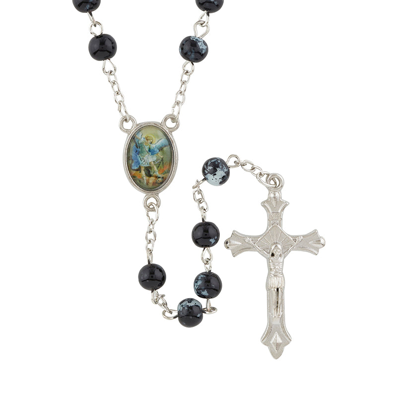 St. Michael Rosary with Velvet Case