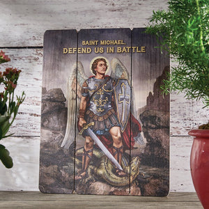 Saint Michael - Wood Pallet Sign