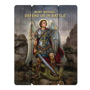 Saint Michael - Wood Pallet Sign