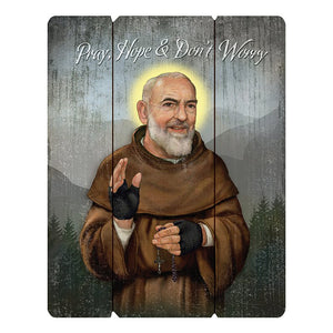 Saint Pio - Wood Pallet Sign