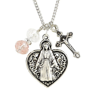 FREE Madonna with Heart Pendant