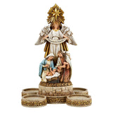 Nativity with Angel Advent Candleholder