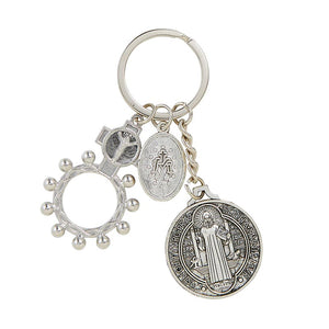 St. Benedict Rosary Ring Key Chain