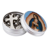 Our Lady of Guadalupe Rosary Tin Case