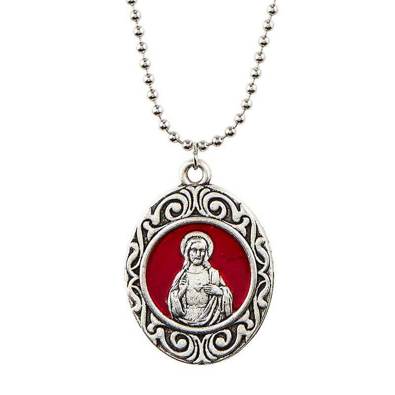 FREE Sacred Heart Enamel Pendant