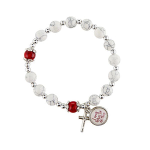FREE White Rosary Bracelet