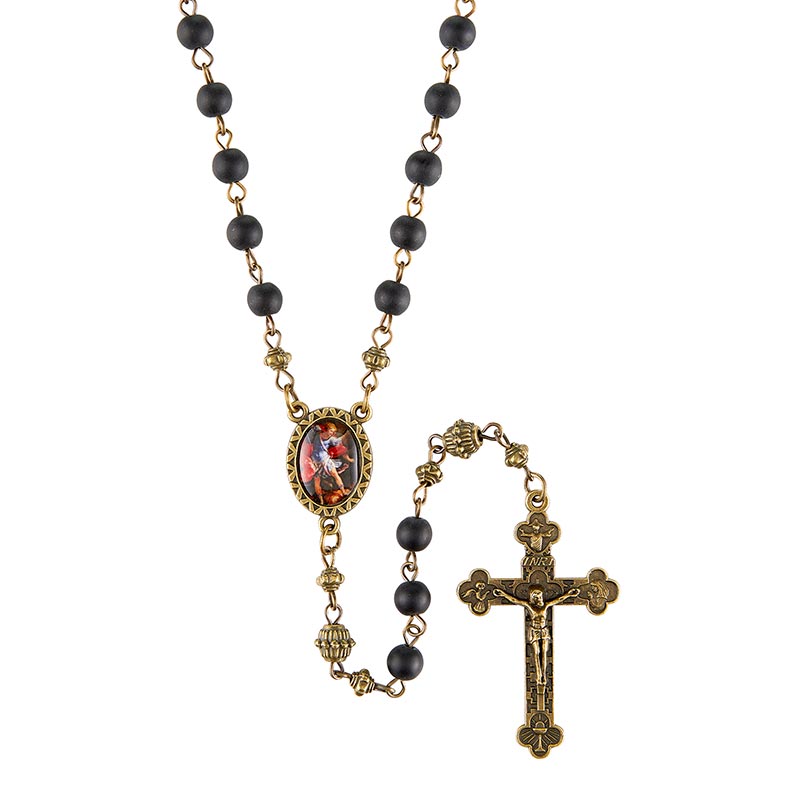 St. Michael Antique Finish Rosary