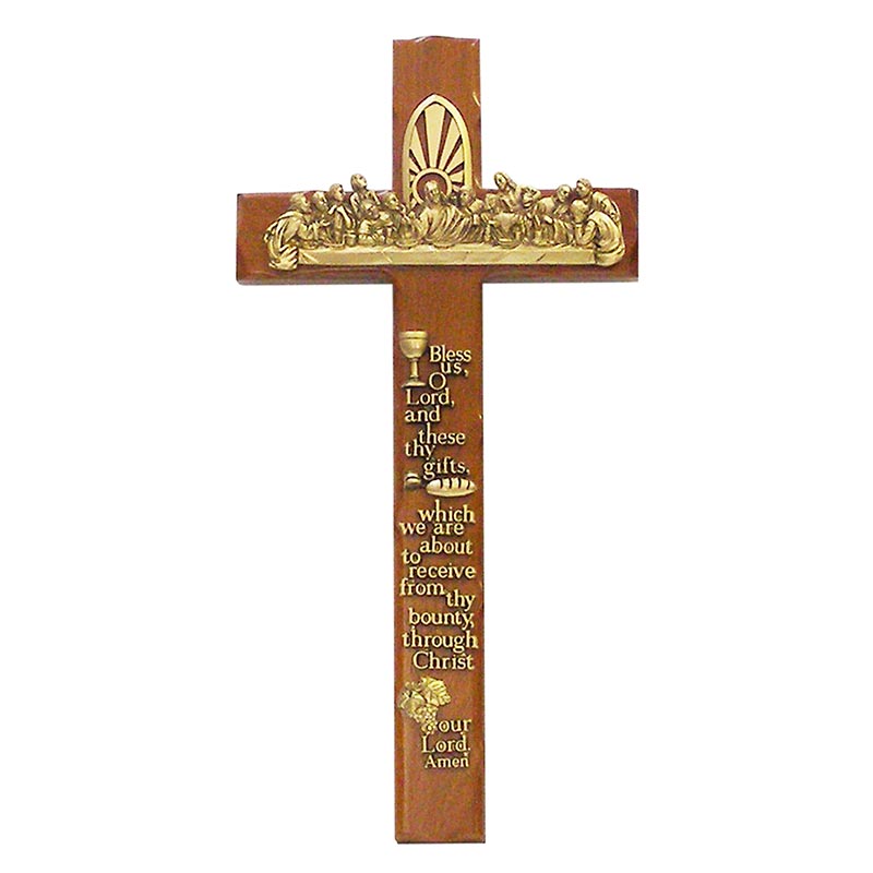 12" Last Supper Cross Gold
