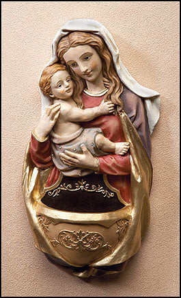 Madonna And Child Holy Water Font