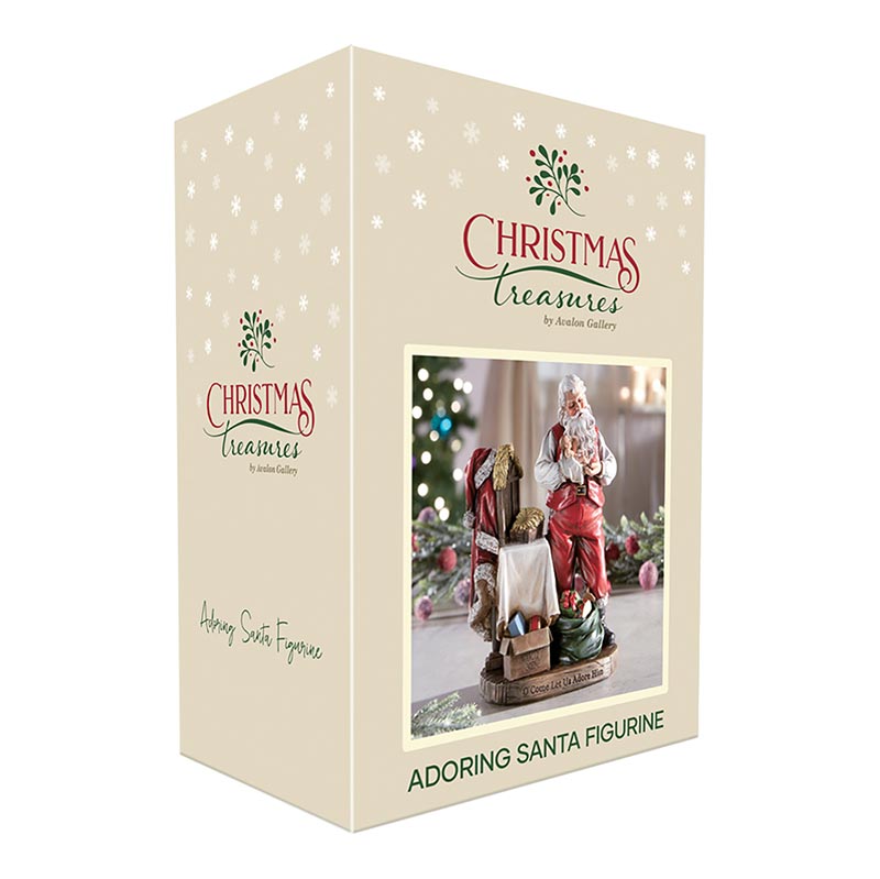 8" Adoring Santa Figurine