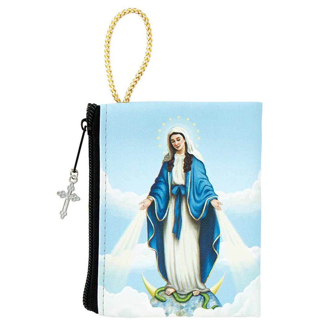 Our Lady of Grace Zippered Rosary Case