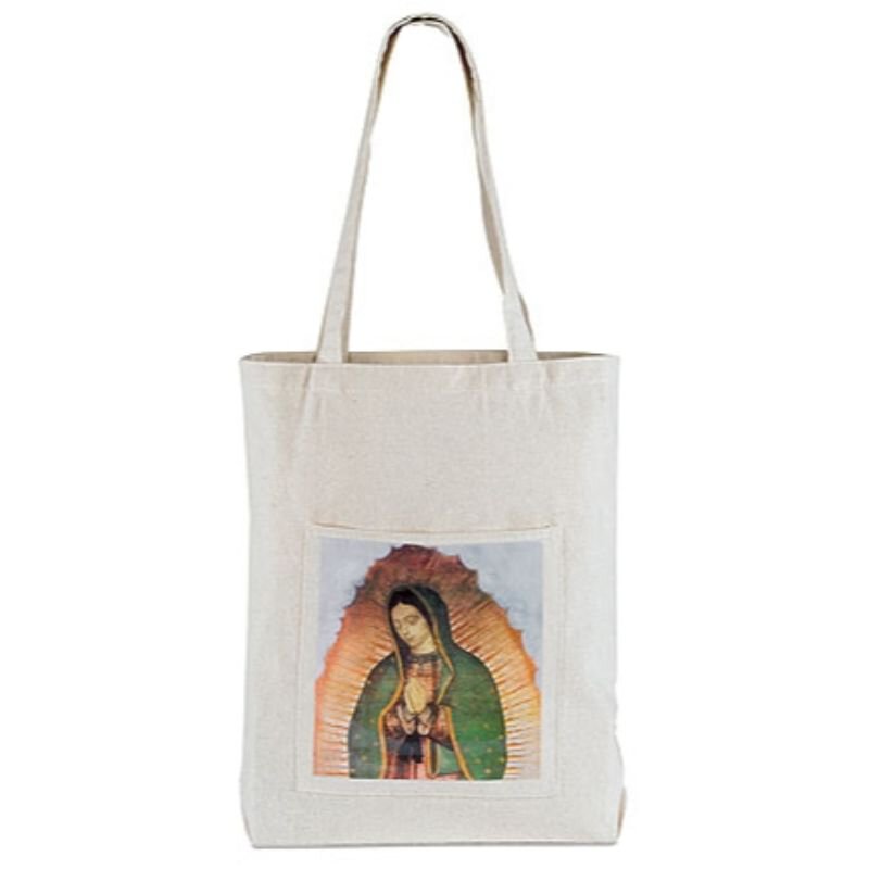 Our Lady of Guadalupe Tote Bag with Pocket