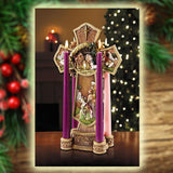13.5" Nativity Cross Advent Wreath
