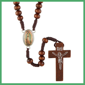 FREE Our Lady of Guadalupe Wood Rosary
