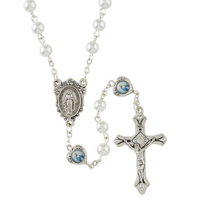 Blessed Mother Pearl and Heart Rosary