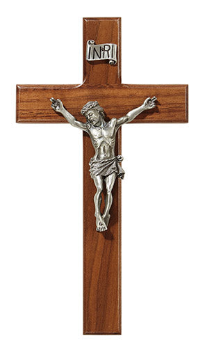 8" Walnut Crucifix